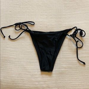 Black side tie bikini bottoms